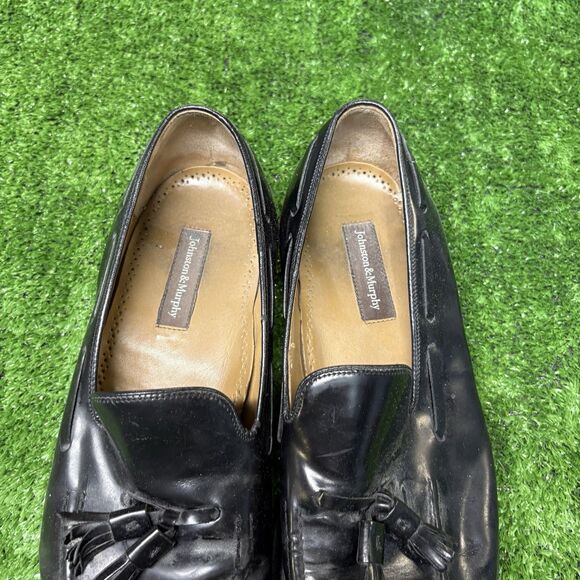 Johnston & Murphy Shoes Mens 10.5 3E Black Loafer Tassel Aristocrat Dandy Career main image 6